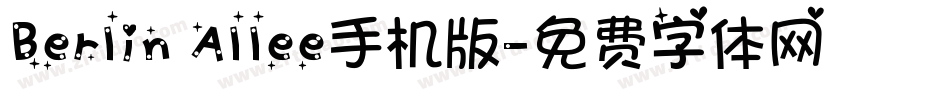 Berlin Allee手机版字体转换